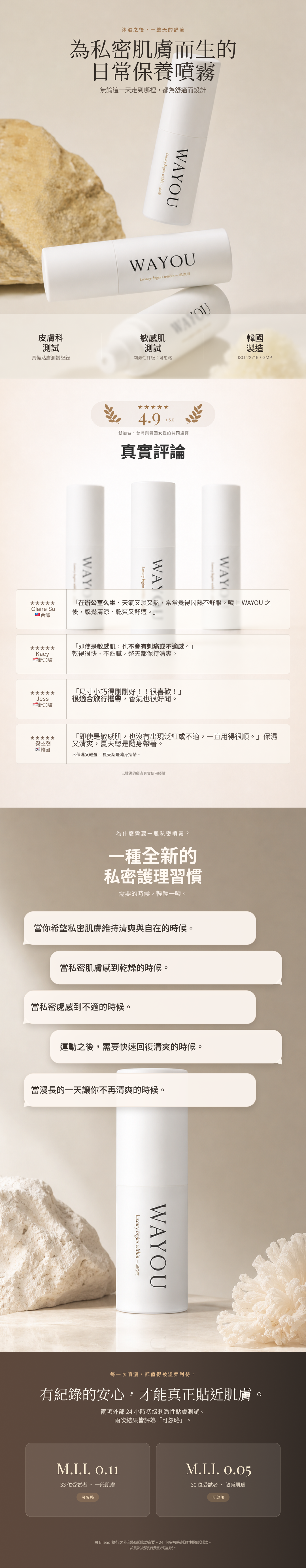WAYOU 私密護理噴霧 — 真實評價、產品細節與日常使用情境